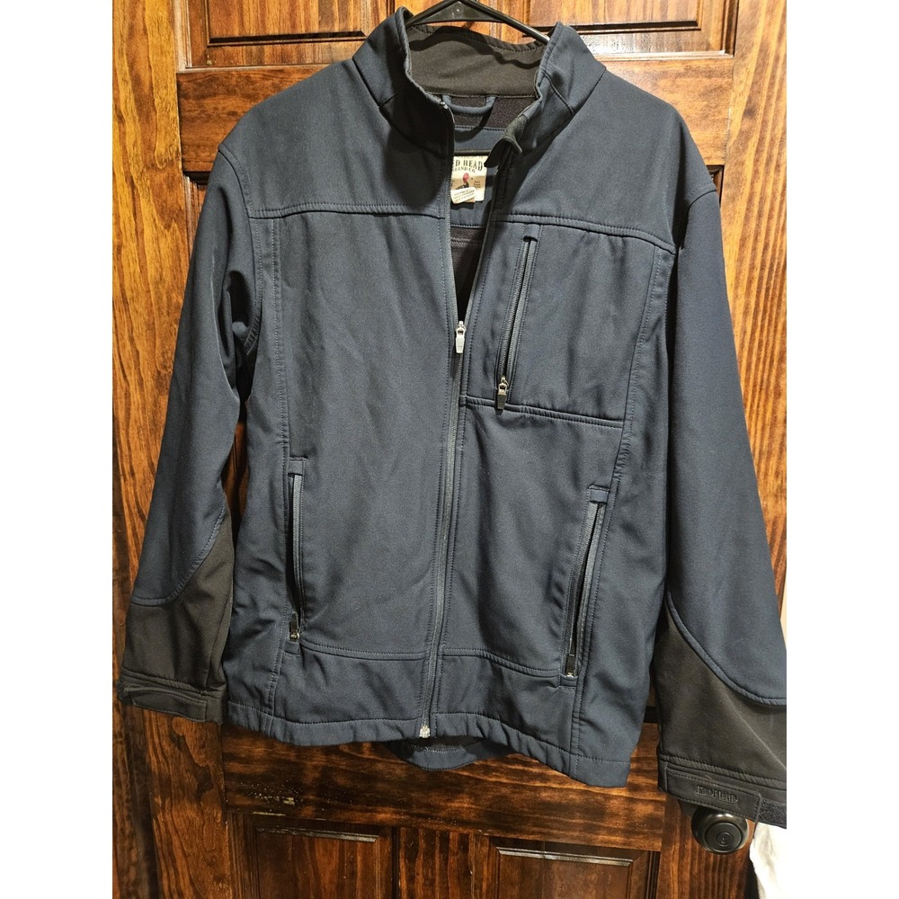 RedHead Men Navy Blue Softshell Jacket Colorblock Fleece Lined Medium